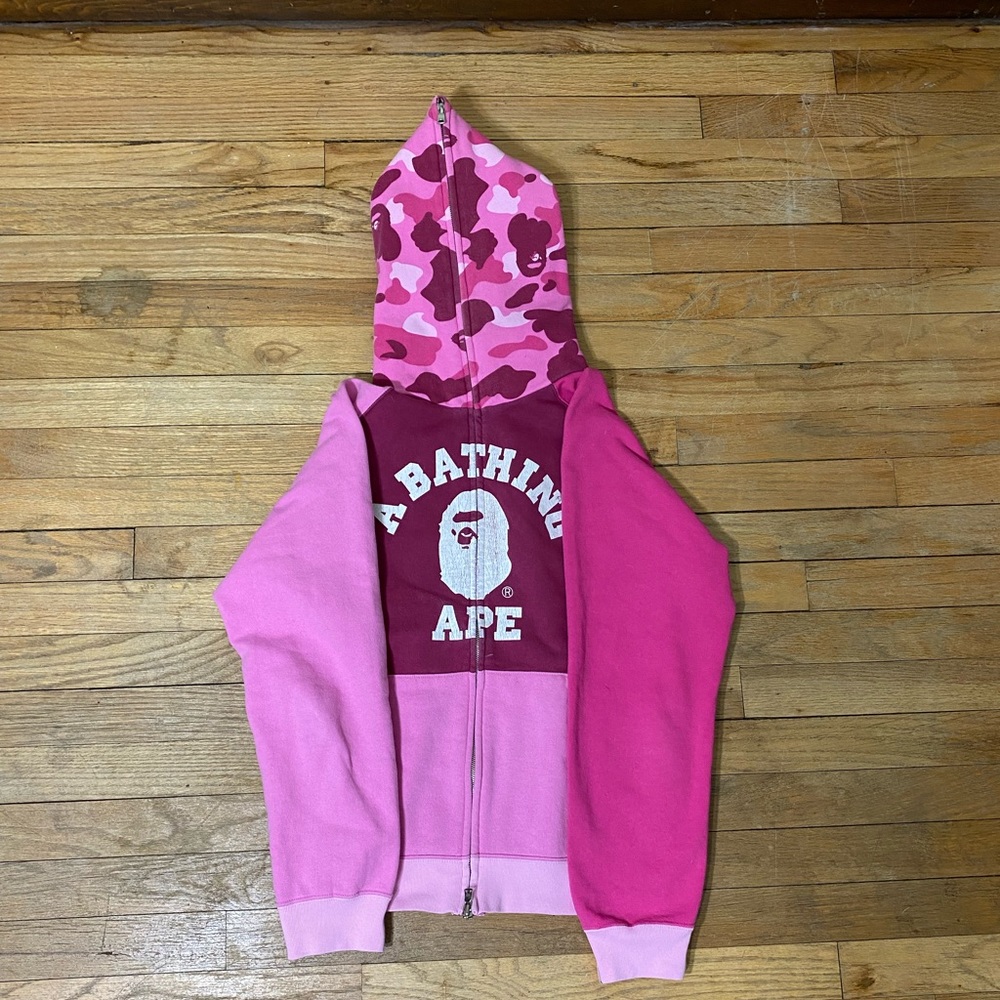 Bape pink hoodie